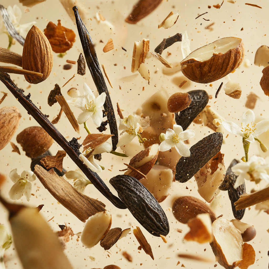 Ingredienti di IT'S A DUPE N°7012: mandorla amara, vaniglia, note floreali, fava tonka e sandalo