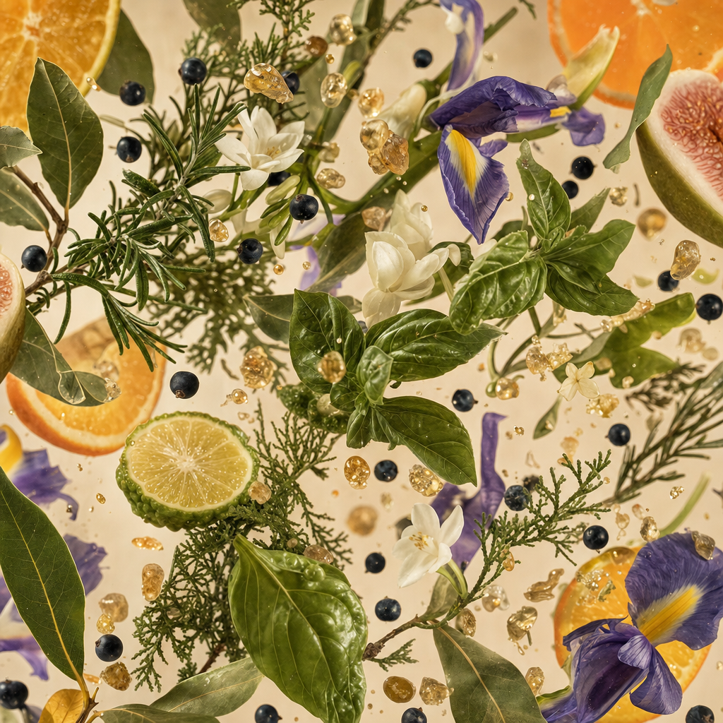 Ingredienti di IT'S A DUPE N°922: ginepro, bergamotto, rosmarino, arancia, alloro, basilico, fico, cipresso e iris