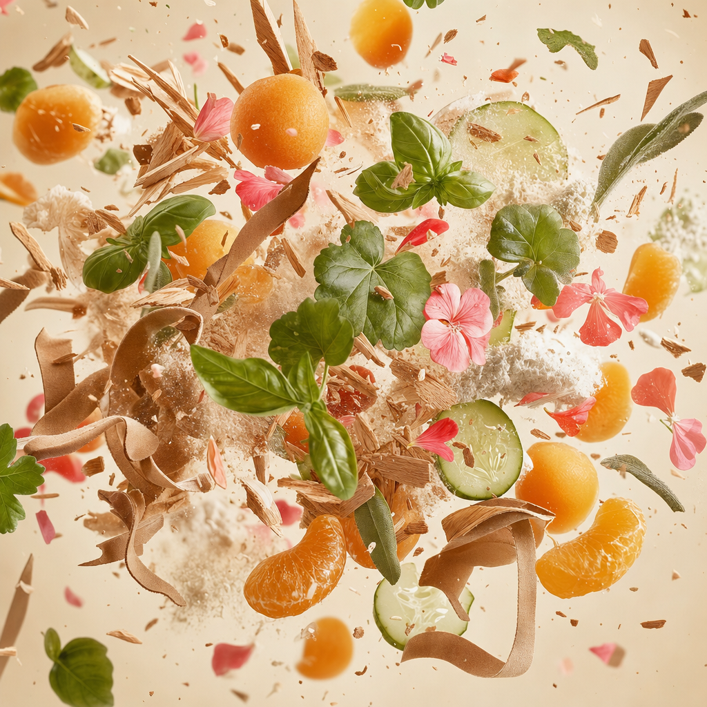 Ingredienti di IT'S A DUPE N°202: melone, basilico, muschio, mandarino, salvia, note legnose, cetriolo, geranio e pelle scamosciata