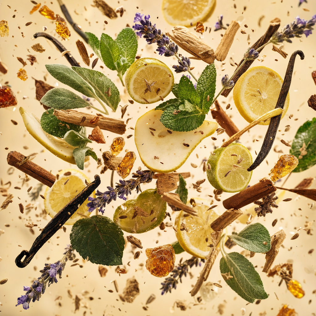 Ingredienti di IT'S A DUPE N°226: bergamotto, pera, menta, lavanda, limone, cannella, salvia sclarea, vaniglia nera e patchouli