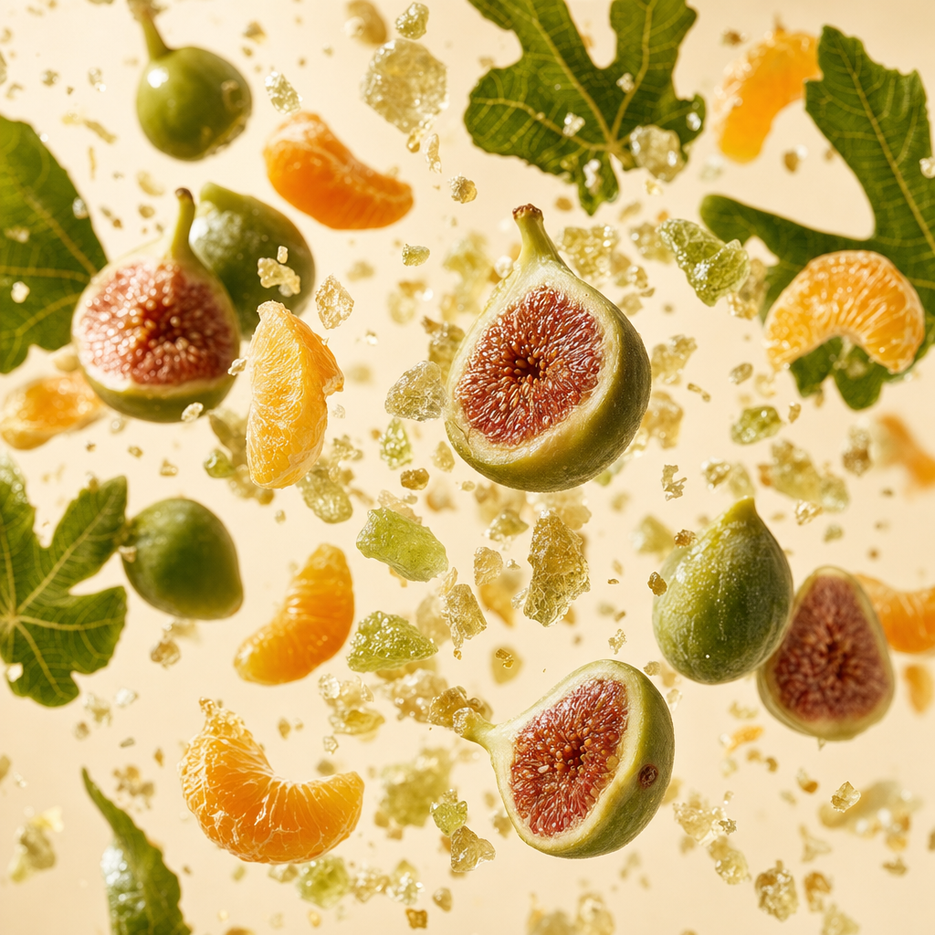 Ingredienti di IT'S A DUPE N°7053: mandarino, fico, resina di lentisco e galbano