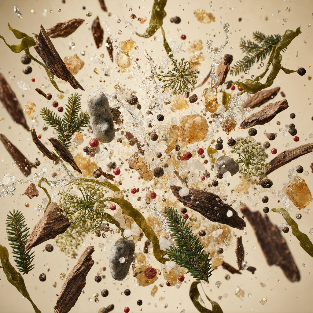 Ingredienti di IT'S A DUPE N°6109: sale marino, note marine, legno di oud, pepe rosa, styrax, alghe marine, abete balsamico, angelica e ambra grigia