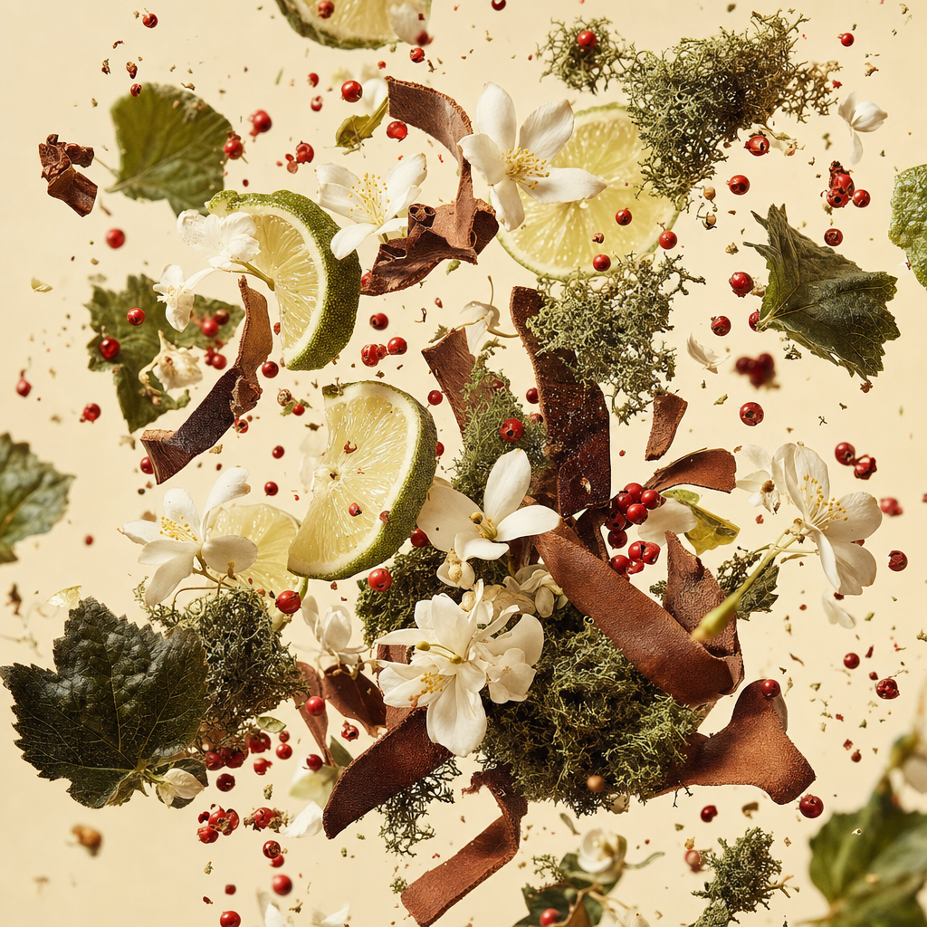 Ingredienti di IT'S A DUPE N°6093: pepe rosa, bergamotto, gelsomino, cuoio, muschio di quercia e patchouli
