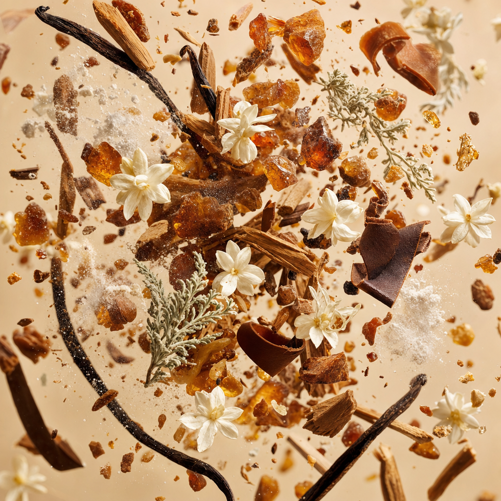 Ingredienti di IT'S A DUPE N°7057: mirra, sandalo, vaniglia, muschio, cuoio, assenzio e gelsomino