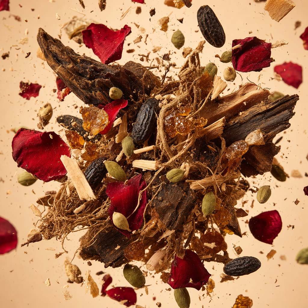 Ingredienti di IT'S A DUPE N°6106: rosa, cardamomo, oud, sandalo, vetiver, fava tonka e ambra