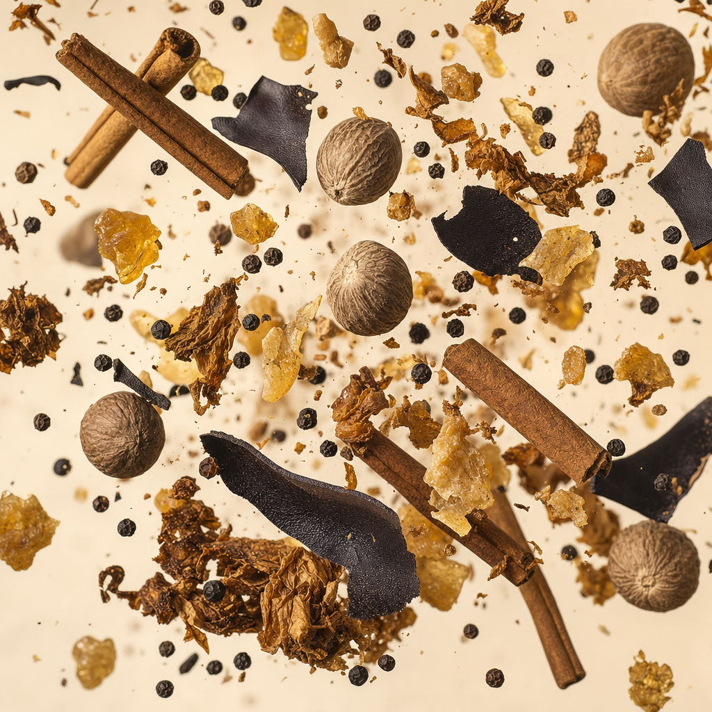 Ingredienti di IT'S A DUPE N°6232: pepe nero, cannella, cuoio nero, noce moscata, incenso e tabacco
