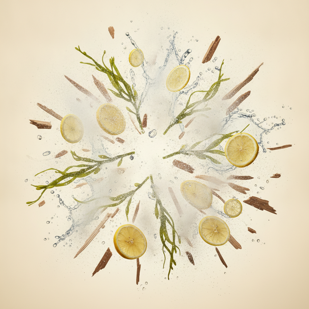 Ingredienti di IT'S A DUPE N°6113: limone, bergamotto, alghe marine, muschio e legno di cedro