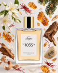 N°1035 circondato dagli ingredienti delle sue note olfattive