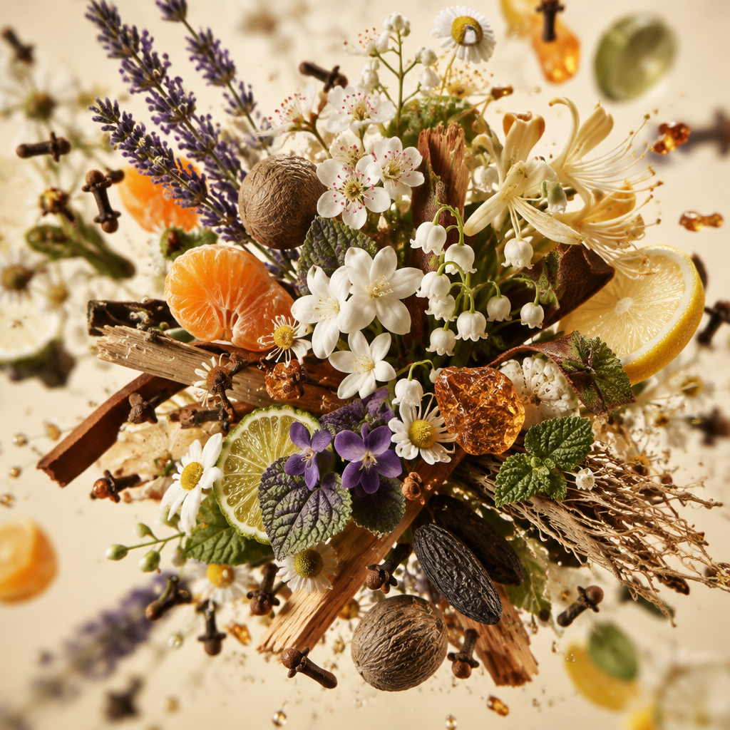 Ingredienti di IT'S A DUPE N°048: lavanda, mandarino, biancospino, noce moscata, cedro, cuoio e vetiver
