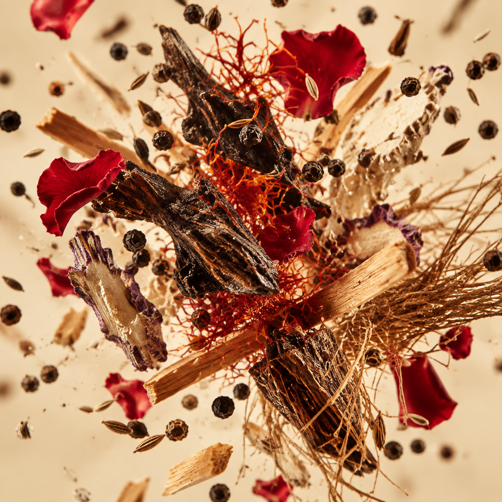 Ingredienti di IT'S A DUPE N°6110: oud, pepe, rosa, zafferano, cumino, iris, sandalo e vetiver