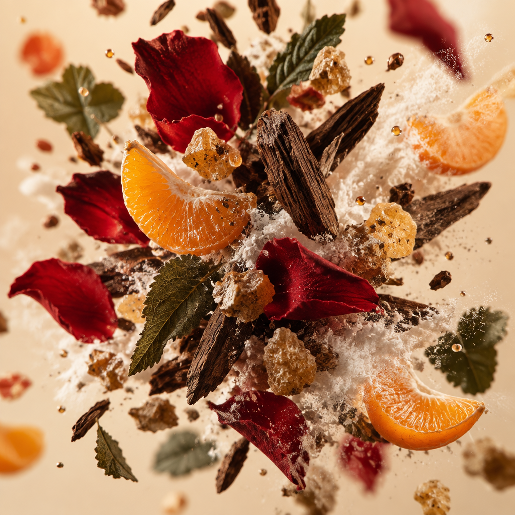 Ingredienti di IT'S A DUPE N°6161: rosa, oud, patchouli, muschio, labdano e mandarino
