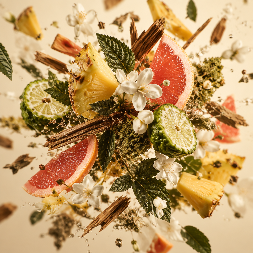 Ingredienti di IT'S A DUPE N°6213: ananas, pompelmo, bergamotto, cedro, patchouli, gelsomino e muschio di quercia