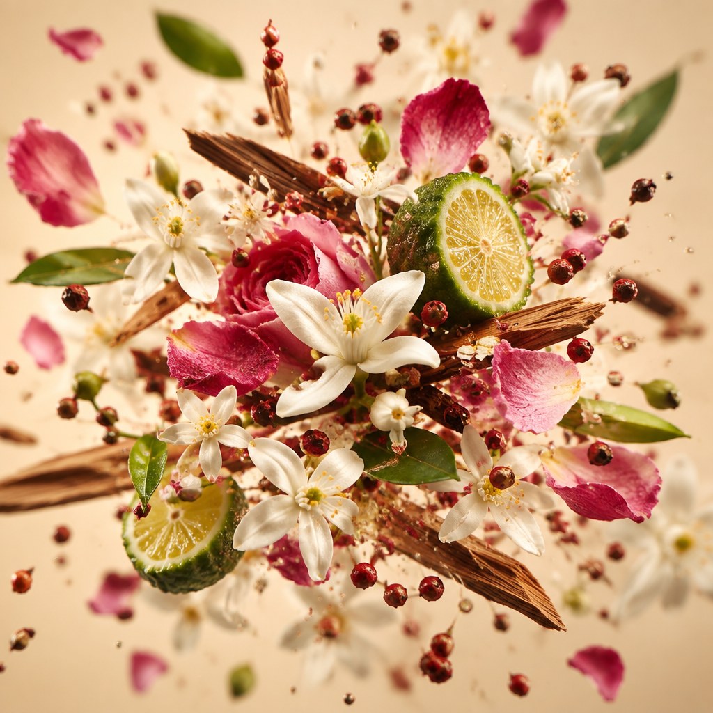 Ingredienti di IT'S A DUPE N°6183: fiori d'arancio, pepe rosa, bergamotto, neroli, rosa turca e cedro