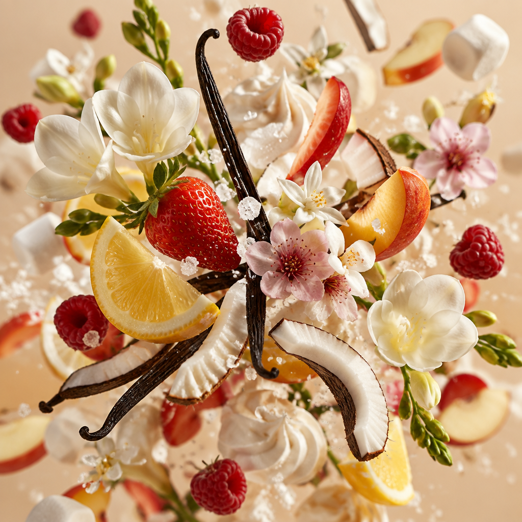 Ingredienti di IT'S A DUPE N°6207: fresia, limone, mela, marshmallow, fragola, cocco, fiori d'arancio, panna, zucchero e vaniglia