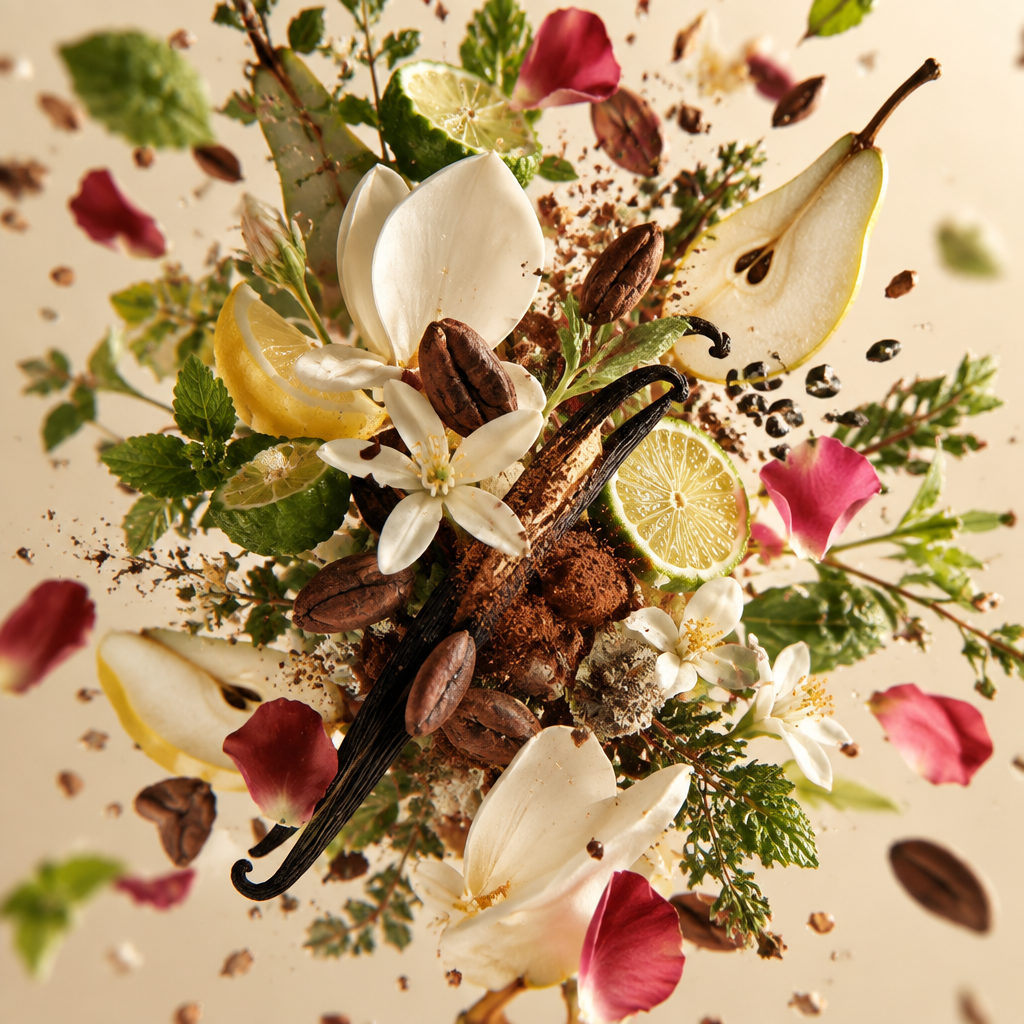 Ingredienti di IT'S A DUPE N°6175: limone, bergamotto, magnolia, fiori d'arancio, pera, rosa, vaniglia e cacao