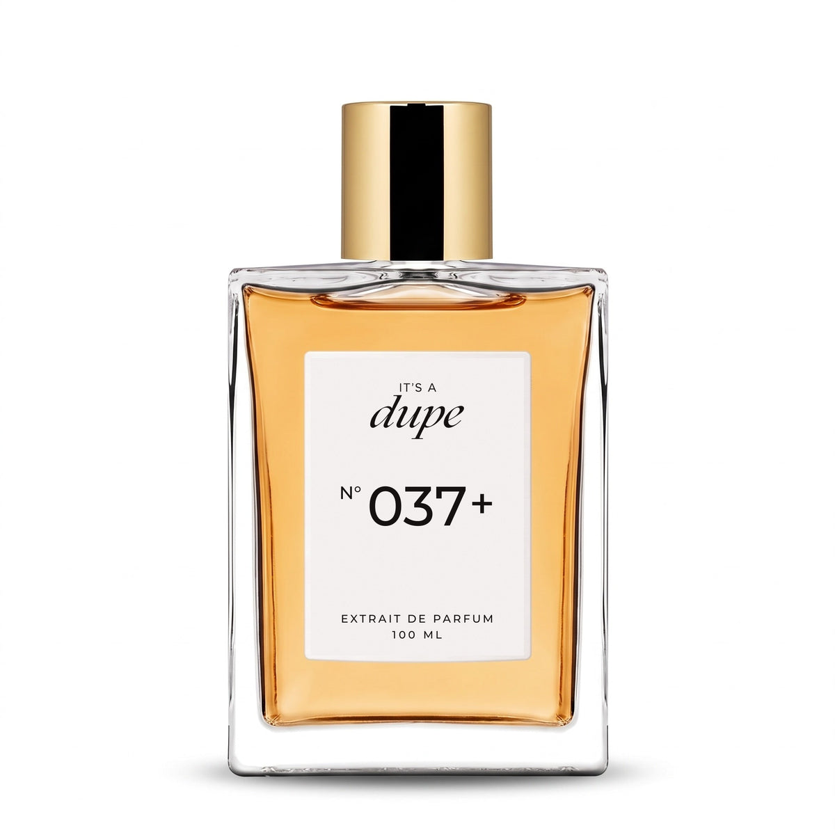 IT'S A DUPE N°037+ Extrait de Parfum 100 ml, flacone in vetro con tappo dorato