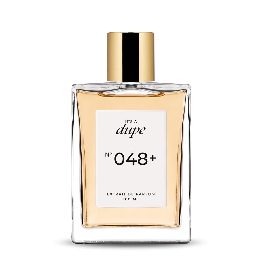 IT'S A DUPE N°048+ Extrait de Parfum 100 ml, flacone in vetro con tappo dorato
