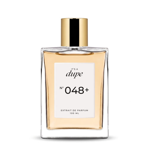 IT'S A DUPE N°048+ Extrait de Parfum 100 ml, flacone in vetro con tappo dorato