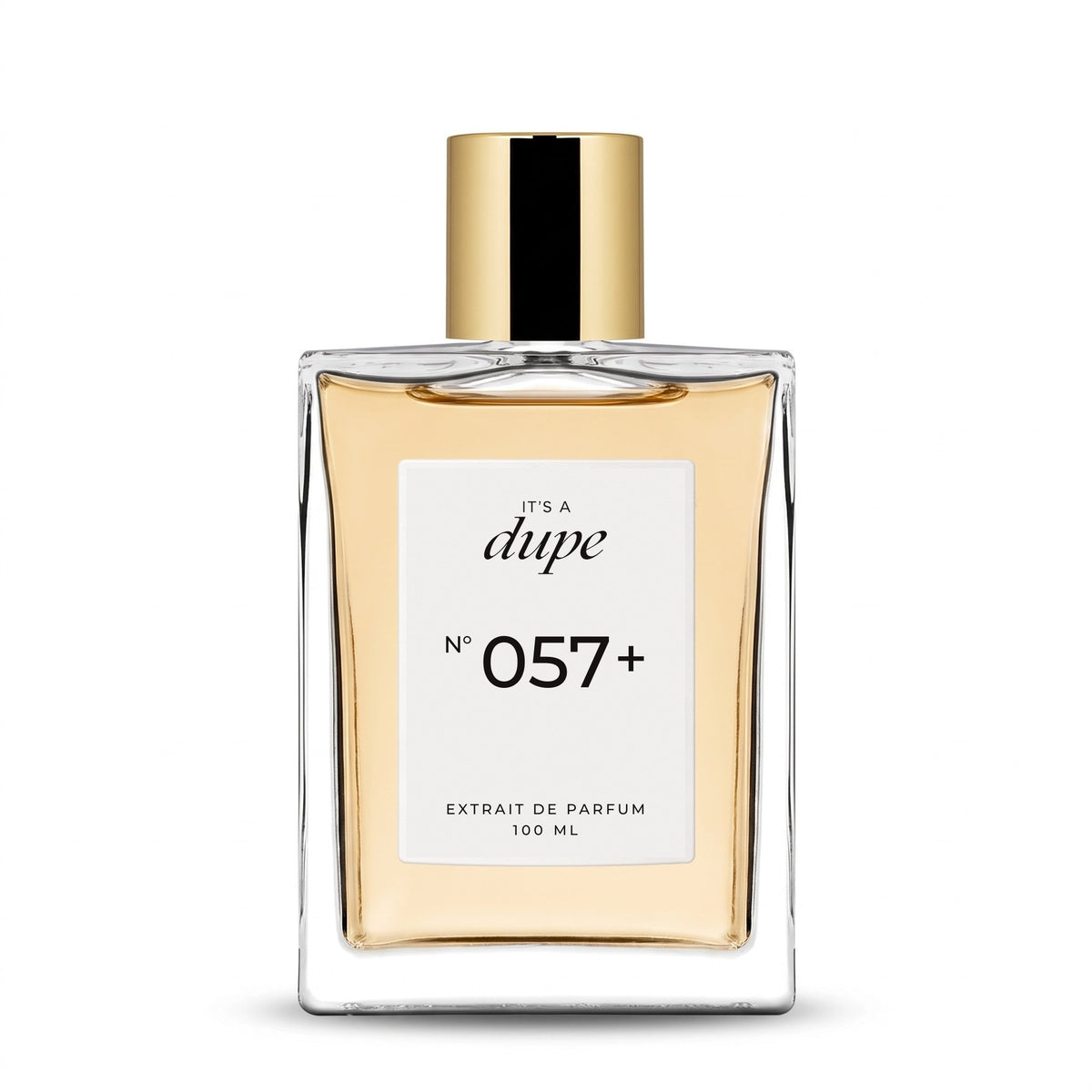 IT'S A DUPE N°057+ Extrait de Parfum 100 ml, flacone in vetro con tappo dorato
