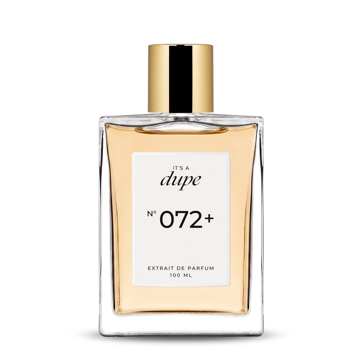 IT'S A DUPE N°072+ Extrait de Parfum 100 ml, flacone in vetro con tappo dorato