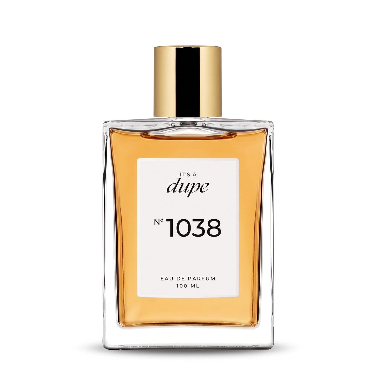 IT'S A DUPE N°1038 Eau de Parfum 100 ml, flacone in vetro con tappo dorato