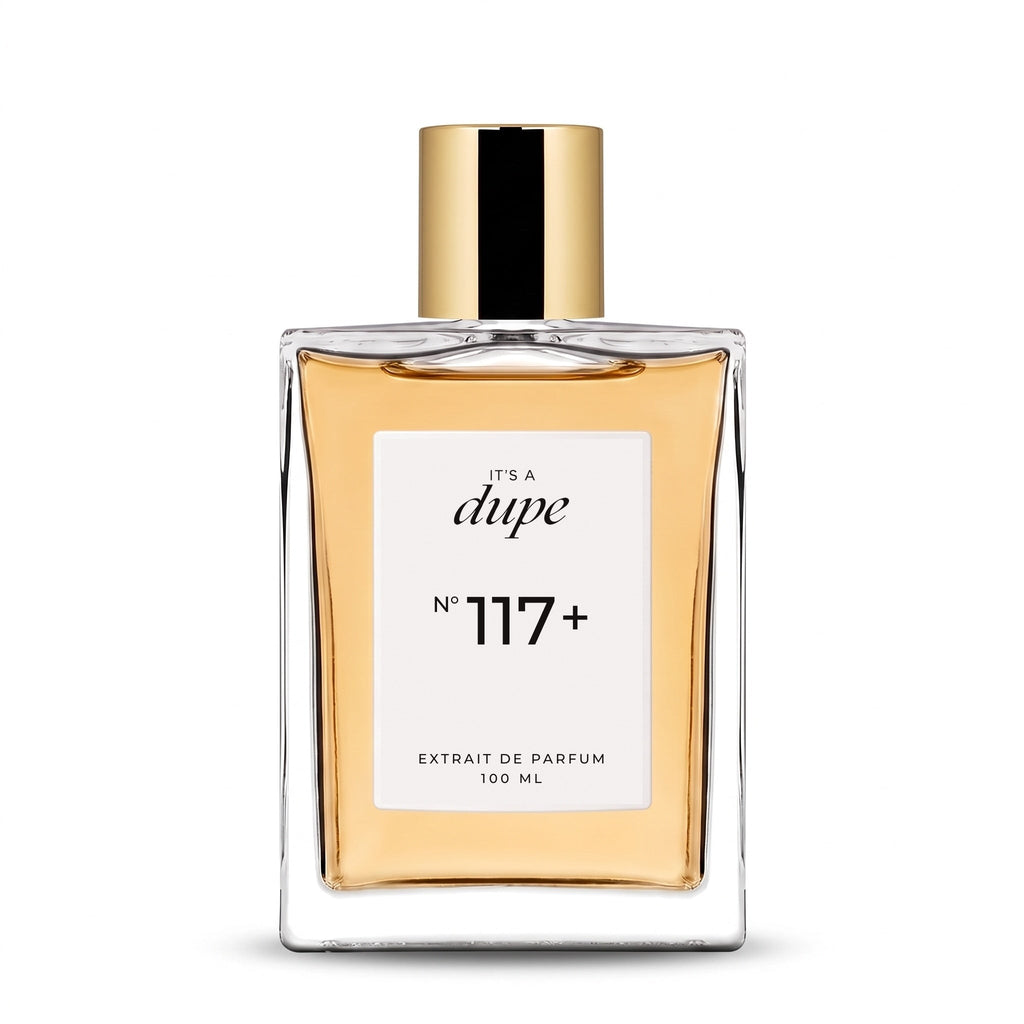 IT'S A DUPE N°117+ Extrait de Parfum 100 ml, flacone in vetro con tappo dorato