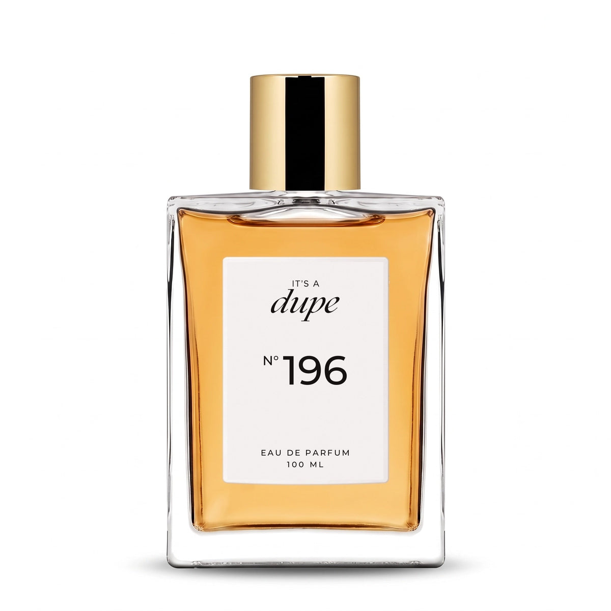 IT'S A DUPE N°196 Eau de Parfum 100 ml, flacone in vetro con tappo dorato