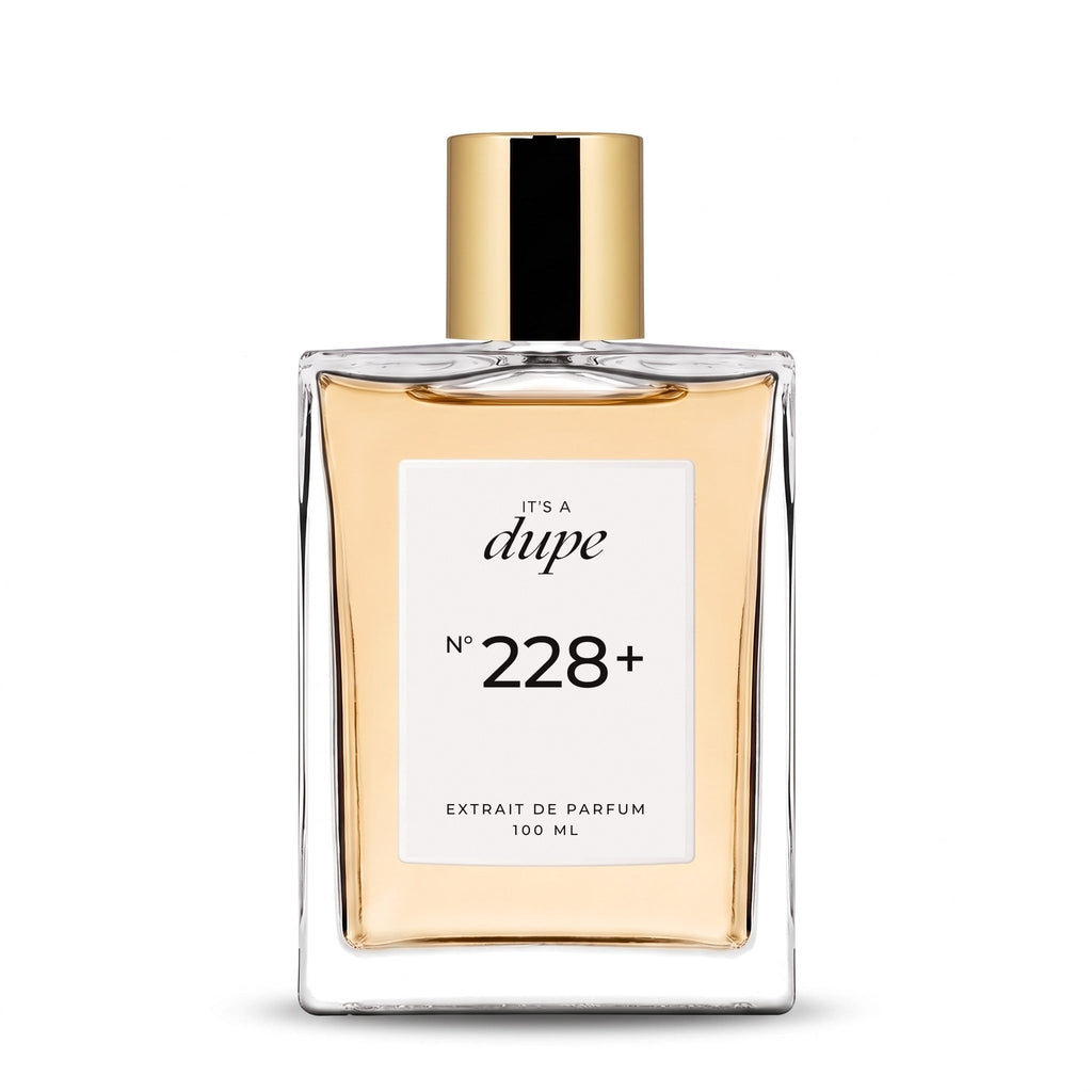 IT'S A DUPE N°228+ Extrait de Parfum 100 ml, flacone in vetro con tappo dorato