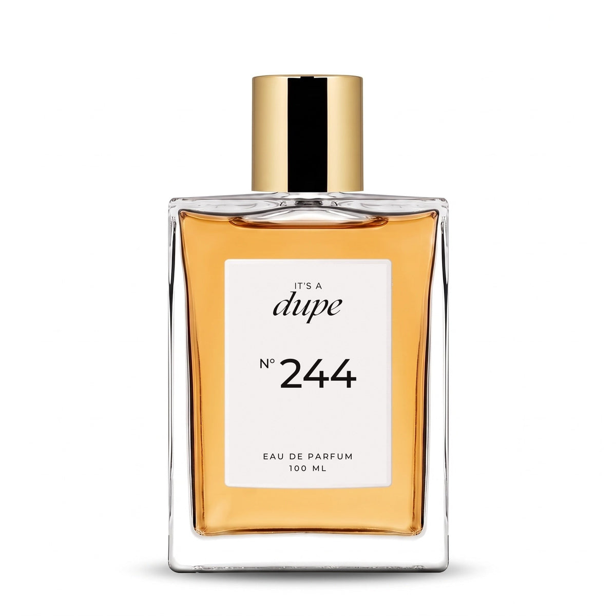 IT'S A DUPE N°244 Eau de Parfum 100 ml, flacone in vetro con tappo dorato