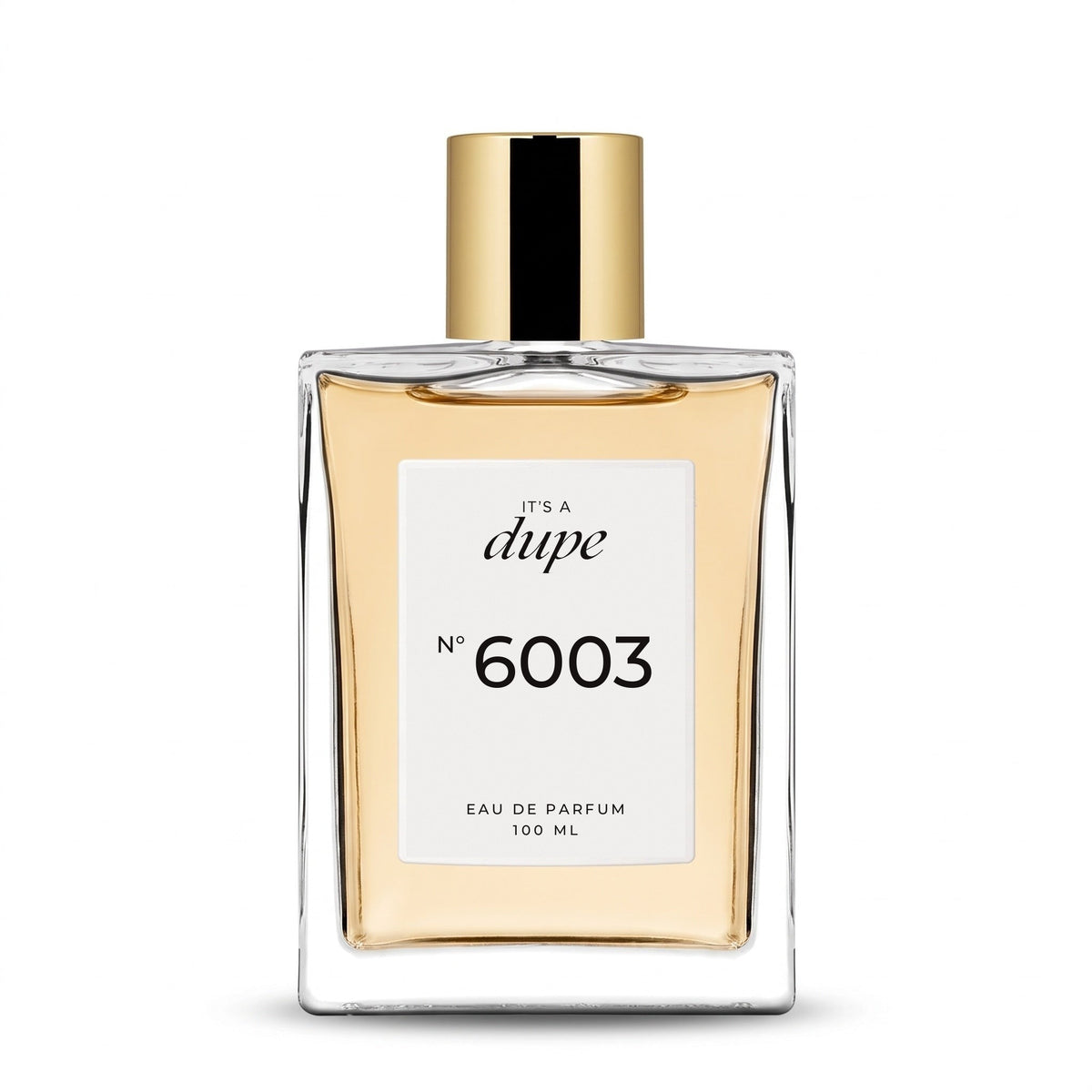IT'S A DUPE N°6003 Eau de Parfum 100 ml, flacone in vetro con tappo dorato