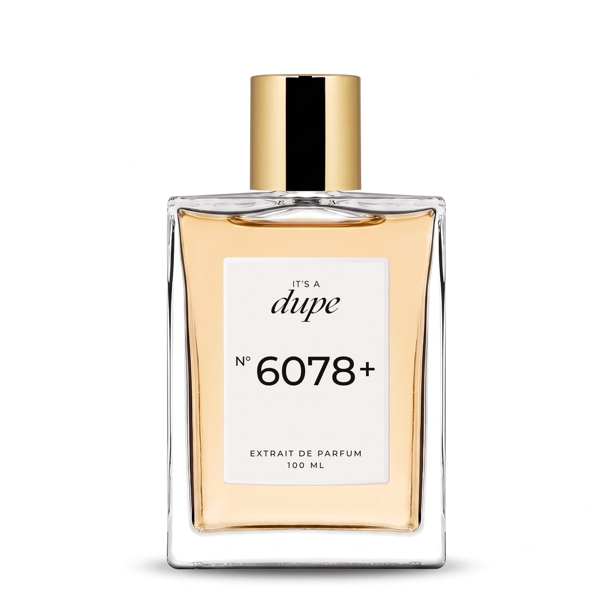 IT'S A DUPE N°6078+ Extrait de Parfum 100 ml, flacone in vetro con tappo dorato