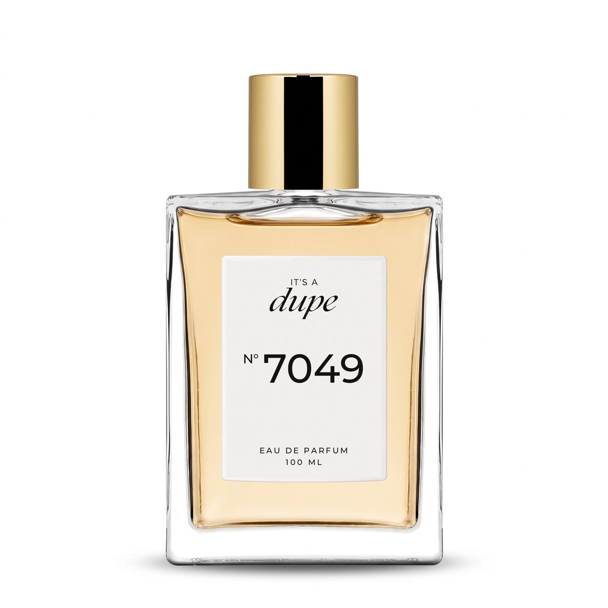 IT'S A DUPE N°7049 Eau de Parfum 100 ml, flacone in vetro con tappo dorato