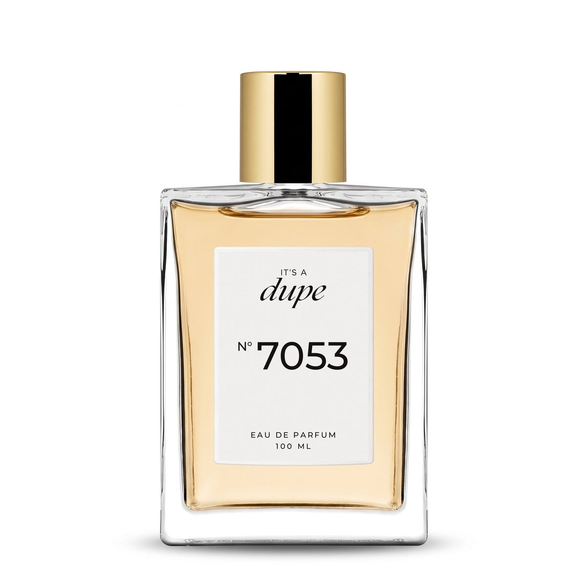 IT'S A DUPE N°7053 Eau de Parfum 100 ml, flacone in vetro con tappo dorato