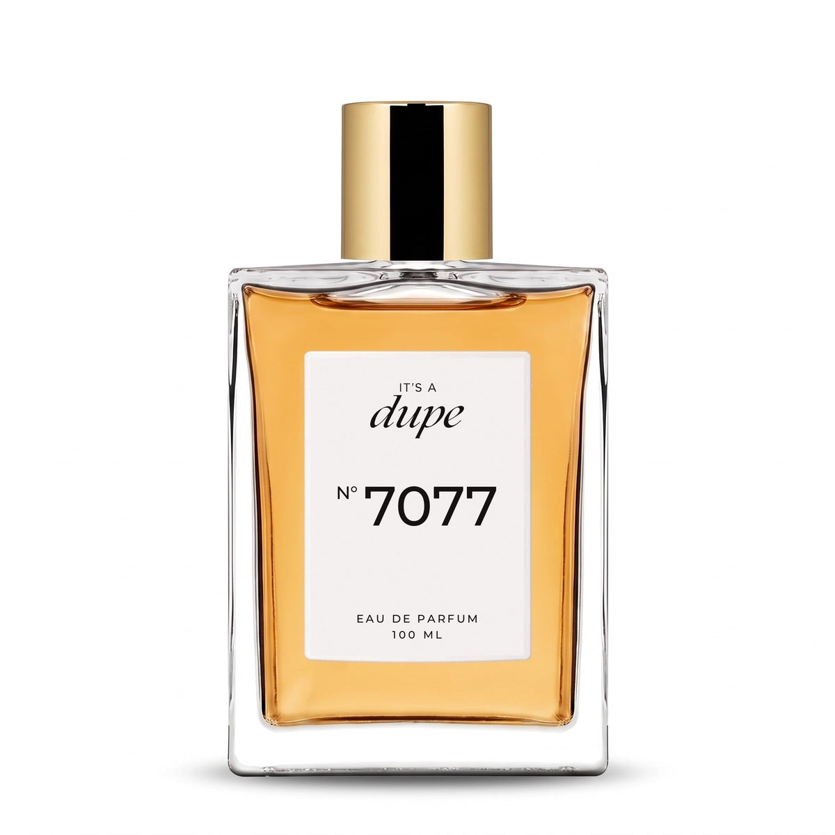 IT'S A DUPE N°7077 Eau de Parfum 100 ml, flacone in vetro con tappo dorato