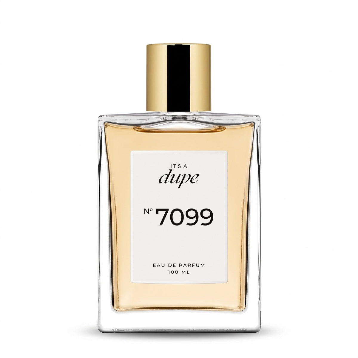 IT'S A DUPE N°7099 Eau de Parfum 100 ml, flacone in vetro con tappo dorato
