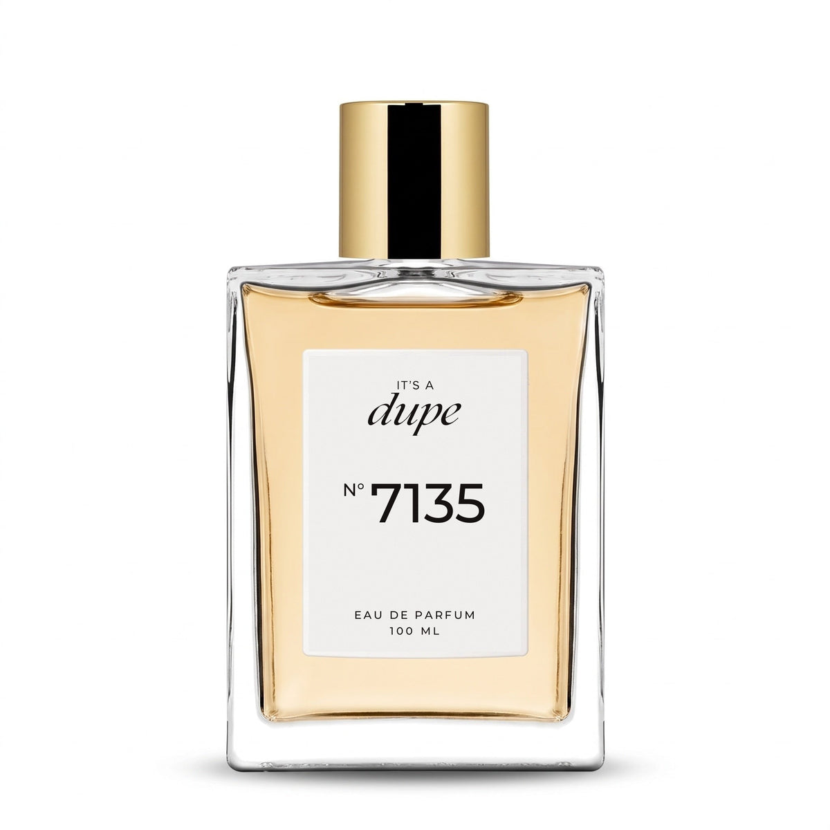 IT'S A DUPE N°7135 Eau de Parfum 100 ml, flacone in vetro con tappo dorato